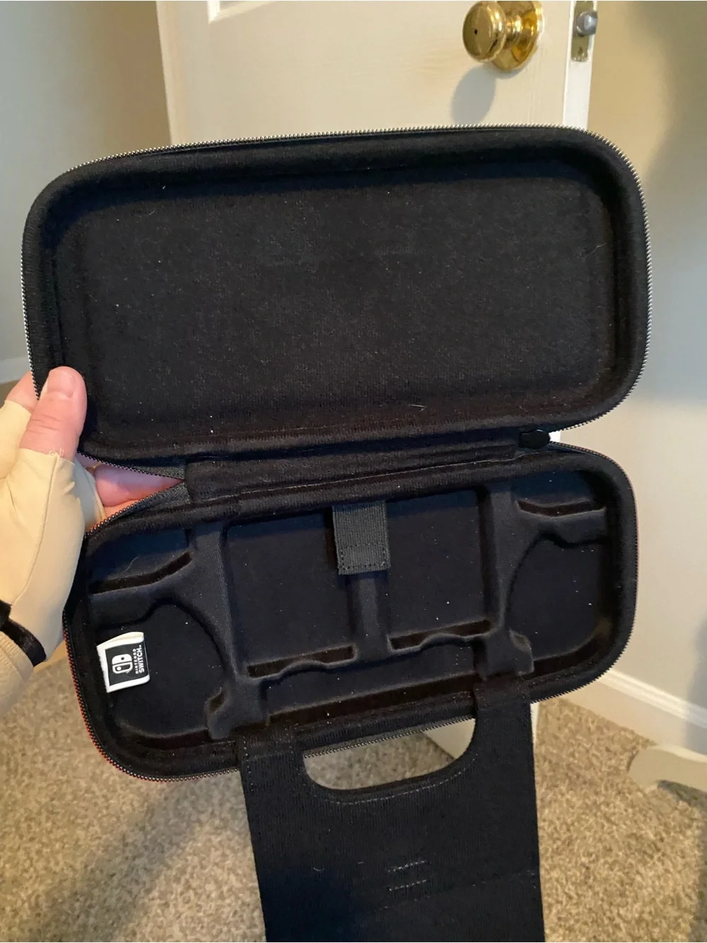 Nintendo Switch Black and Red Protective Travel Case